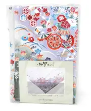 Oriental Design Cotton Tablecloth • Lilac Purple Gradient 40" Square Flowers NEW