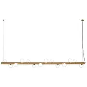 White Brass Linear Bench Pendant Lights Henry 14L Kitchen Modern Contemporary Dining Table Lighting