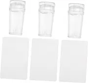 Ipetboom 3 Sets Transparent Nail Stampers Art Scraper DIY Nail Board Accessories for Easy Manicure Designs Elastic Durable Tools for Beautiful Patterns Enthusiasts