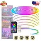 Multicolor Flexible Neon LED Strip Lights - 50ft Waterproof & Bluetooth Control