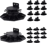 PHLKJL 24Pack Adjustable Plastic Pedestal Paver,Floor Slate Support Floor Lift,Deck Support Floor Raising (Unilateral keel Slot)