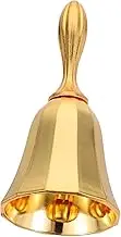 WESIEVYA Retro Handheld Service Bell Elegant Metal Restaurant Call Tool with Ringing Sound Decorative European Design for Bars Hotels and Commercial Use