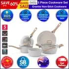 Ovela Granite 5 Piece Non-Stick Induction Cookware Set