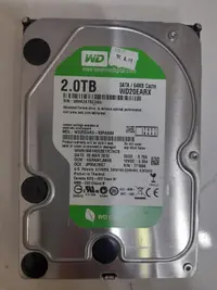 在飛比找露天拍賣優惠-WD 綠標 2TB 桌上型 SATA3 硬碟