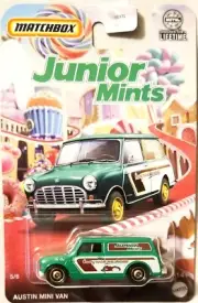 Matchbox - 2023 Candy Series 5/6 Junior Mints Austin Mini Van (BBHVV80)