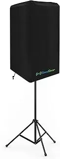 10-Inch PA/DJ Speaker Cover – Black 420D Polyester with Silver UV50 Coating – Water-Resistant, Protective Bag for Stand-Mounted Powered Speakers – Lightweight, Open-Bottom Design (Single Cover)