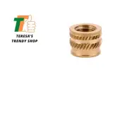 Threaded Insert for Plastic Tapered Single Vane Brass Thread Inserts 1/4-20, ...