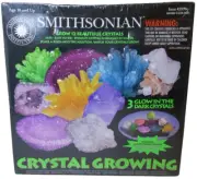 Smithsonian Crystal 12 Piece Growing Kit + (3 Glow In The Dark) New! Large