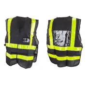Sunlite Reflective Safety Bike Delivery Vest w/ ID Pocket & Logo Holder