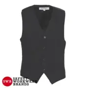 DNC Workwear Mens Black Vest Chefs Waiters Jacket Top Kitchen Hospitality 4301