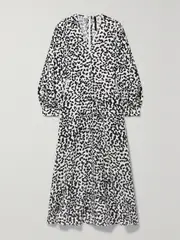 [MOTHER OF PEARL] MOTHER OF PEARL - Ramona Printed Tencel Lyocell Midi Dress - Ivory - UK 6 UK 6 Ivory