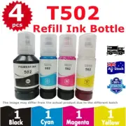 4X Compatible T502 502 Ink Bottle For Epson EcoTank ET2850 ET4850 ET2750 ET4750