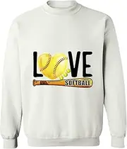 [Generic] Softballs for Women Teen Girls Softball Games Gift Idea Grey Muticolor Unisex Sweatshirt