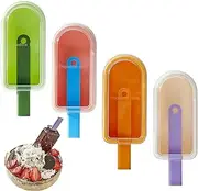 Baby Molds Teething, Silicone Ice Pop Maker, Easy Release Treat Tray, Spill Proof Lids with Sticks, Colorful Set for Kids Snacks, Summer Parties, Cheese Delights