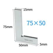 90 Degree Flat Edge Square Right Angle Square L-shaped Carpenter's Ruler 75*50mm