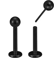 365 SLEEPERS 2PCS Titanium Implant Grade 20G 18G 16G Threadless 6mm 8mm Labret Monroe Lip Ball Tragus Septum Nose Helix Rook Cartilage Stud Earrings Body Piercing Jewellery