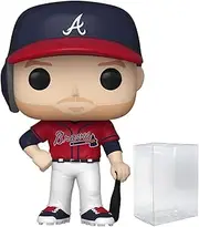 POP MLB: Braves - Freddie Freeman Funko Vinyl Figure (Bundled with Compatible Box Protector Case), Multicolor, 3.75 inches