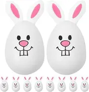 Zerodeko 10pcs Easter Shaped Fillable Eggs Lightweight Eggs for Easter Celebrations and Party Favors Safe for Boys and Girls Beautifully Crafted Decorations