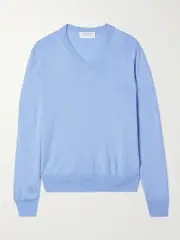 [La Ligne] La Ligne - Ben Silk-blend Sweater - Light blue - small small Blue