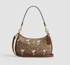 Coach X Peanuts Teri Shoulder Bag In Signature Canvas With Snoopy Print CBJ88