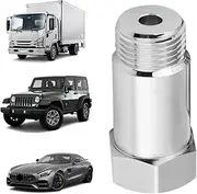 Snsengg Auto Oxygen Sensor, Car Exhaust Adapter, 1.77x0.87 Inches Sturdy Stainless Steel Build, Enhanced Performance and Easy Installation, Oxygen Sensor Socket,Silver