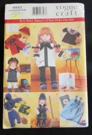 Vogue Craft Pattern 9442 for 18" Dolls Outfits Jumper Dress Linda Carr UNCUT