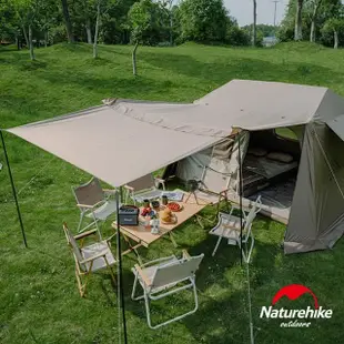 【Naturehike】Village6.0 鈦黑膠一室一廳屋脊自動帳篷3-4人 ZP021(台灣總代理公司貨)