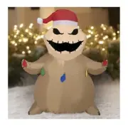 Oogie Boogie with Santa Hat 3.5' Airblown Inflatable Nightmare Before Christmas