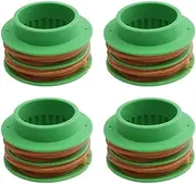 4pcs String Spool Fit for 15inch ST1500 ST1500-S 0.095" Weed Eater Auto-Feed Twist Dual Line