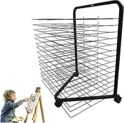 Art Drying Rack for Classroom,Studio Art Training Rack,Suitable for Home and Art School Canvas Rack(15 Shelves)