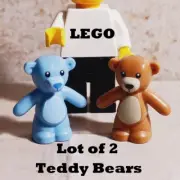 New LEGO Teddy Bear Set Lot of 2 Blue RARE Retired Nougat Friends Animal Night