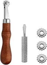 Leather Tracing Wheel - Embossing System Spacer Wheel Leather Craft Marker - Multifunctional Ergonomic Leathercraft Spacing Tool for Beginners, Professionals