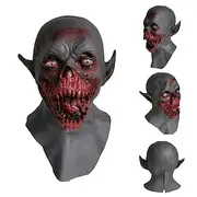 Halloween Vampire Zombie Mask For Adults Realistic Scary Costumes Latex Face Mask, Undead Horror Mask, Creepy Bloodthirsty Party Prop