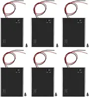 hrsyyl 6pcs 4X AAA Battery Holder 6V AAA Battery Holder with ON Off Switch 4X 1.5V Batteries Charger Holder Spring Clip Storage Box Cell Cable