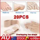 20PcsToe Splints Straightener Bandage Cushioned Corrector for Crooked Hammer Toe