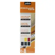 6pc Pebeo Porcelaine Paint 150 20ml Set A Creative Art Painting medium