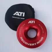 ATI 15,000KG ALLOY RECOVERY RING - RED - ALUMINIUM WINCH ROPE SNATCH BLOCK