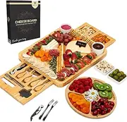 Unique Cheese Board Birthday Gifts for Women Perfect as Wedding, Anniversary, or Housewarming Present for Couples - Charcuterie Board with Knife Set - Serving Platter Tray for Wife Mum Her