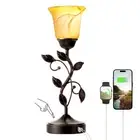 Table Lamp Touch Control Bedside Nightstand Light USB Charging Ports Dimmable