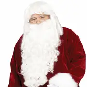 Super Deluxe Santa Wig, Beard Set