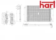 ENGINE CONDENSER AC 608 679 HART I