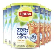 Zero Sugar Iced Tea Mix, Lemon, Makes 28 Quarts (Pack of 6)