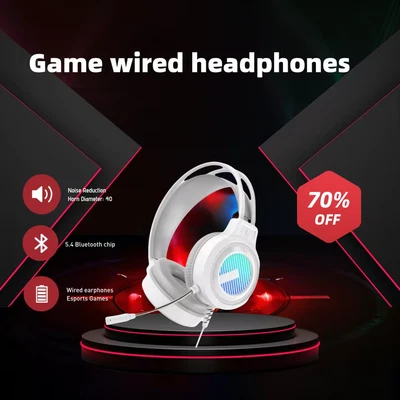 SW-G8 Wired Gaming Headset 7.1 USB Noise Cancelling for PC Laptop Computer