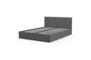 Milano King Size Capri Luxury Gas Lift Platform Bed Frame w/ Headboard M3 Grey