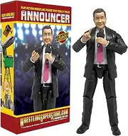 Ultimate Talking Wrestling Ring Announcer Action Figure with Deluxe Articulation for Wrestling Action Figures