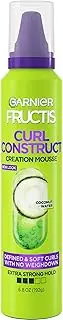 Garnier Fructis Style Curl Construct Creation Mousse, Curly Hair, 6.8 oz.