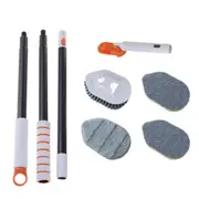 Tile Tub Scrubber Brush with 3 Different Function Cleaning Heads for Cleaning Bathroom