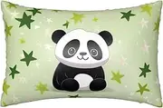 Satin Pillowcase for Hair and Skin Silk Pillow Cases Queen Size Satin Pillow Cover 20x30 Inches Cute Panda Bamboo Star Pillowcases with Zipper Cooling Pillow Cases Gifts for Women Men