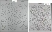 2 Quilting Stencils Large Stipple & Paisley Background Quilt Patterns Templates