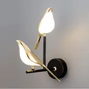 Modern Design Golden Bird Led Wall Lamp Hallway Corridor Stairs Living Room Wall Sconce Bedroom Decoration Lighting Fixtures 2 bird Cool White(5500...
